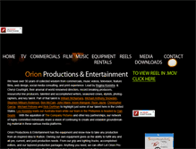 Tablet Screenshot of orionproductionsinc.com